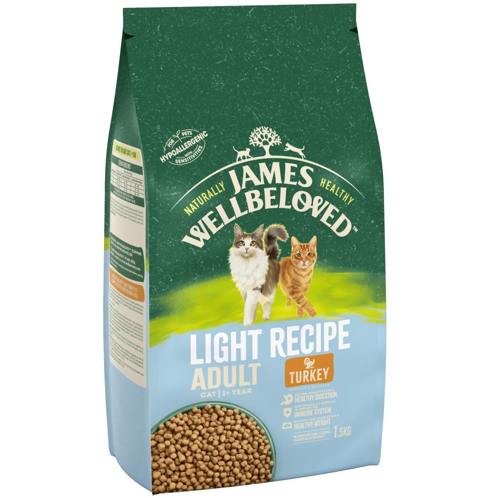 James Wellbeloved Turkey & Rice Light Dry Cat Food - 1.5kg