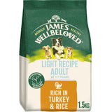 James Wellbeloved Turkey & Rice Light Dry Dog Food - 1.5kg