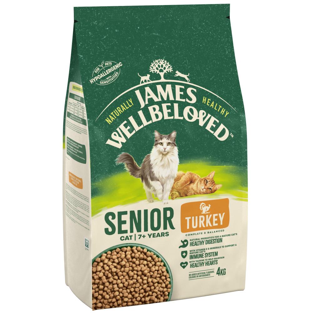 James Wellbeloved Turkey & Rice Senior Dry Cat Food - 4kg
