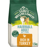James Wellbeloved Adult Hairball Turkey Dry Cat Food - 1.5kg
