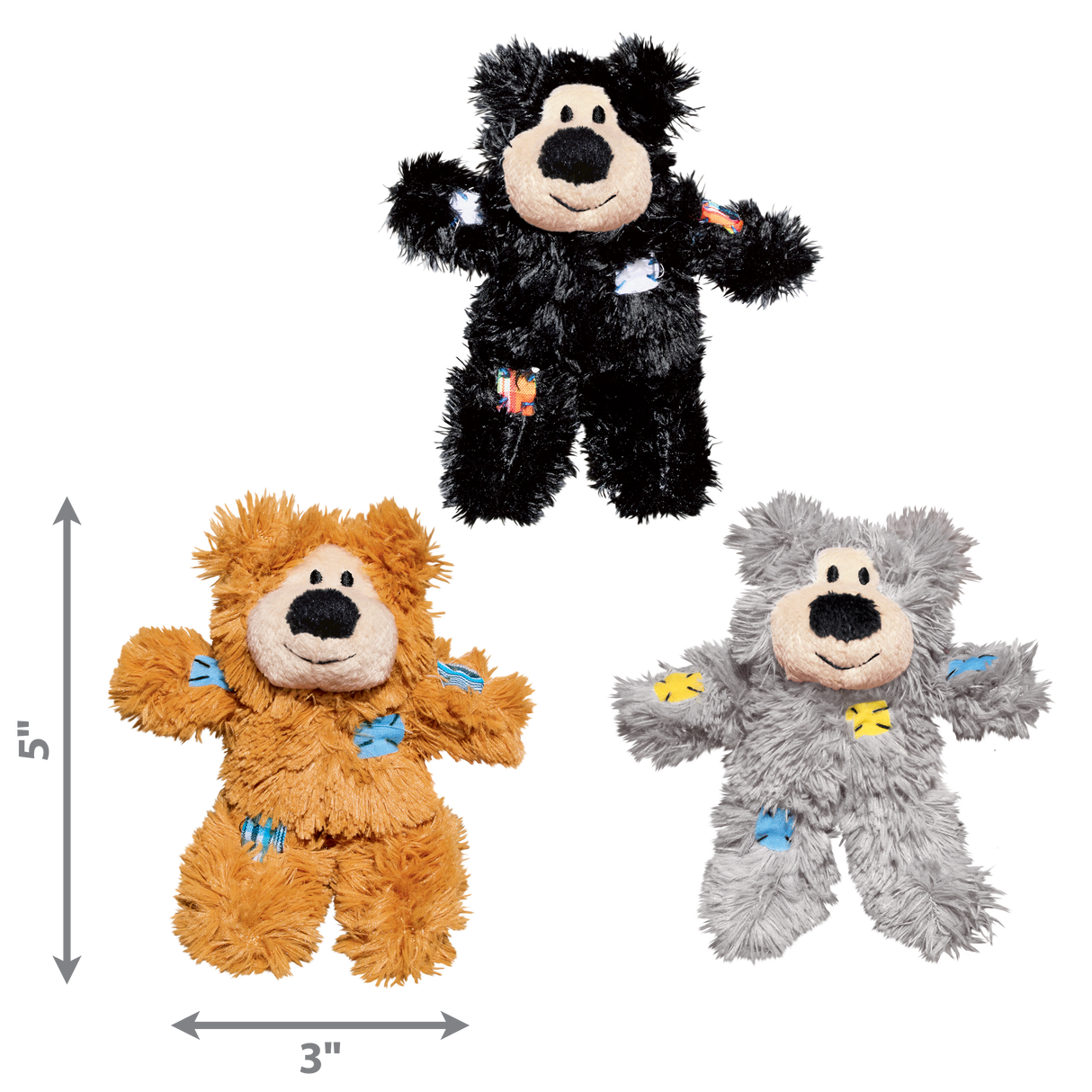 KONG Softies Patchwork Bear