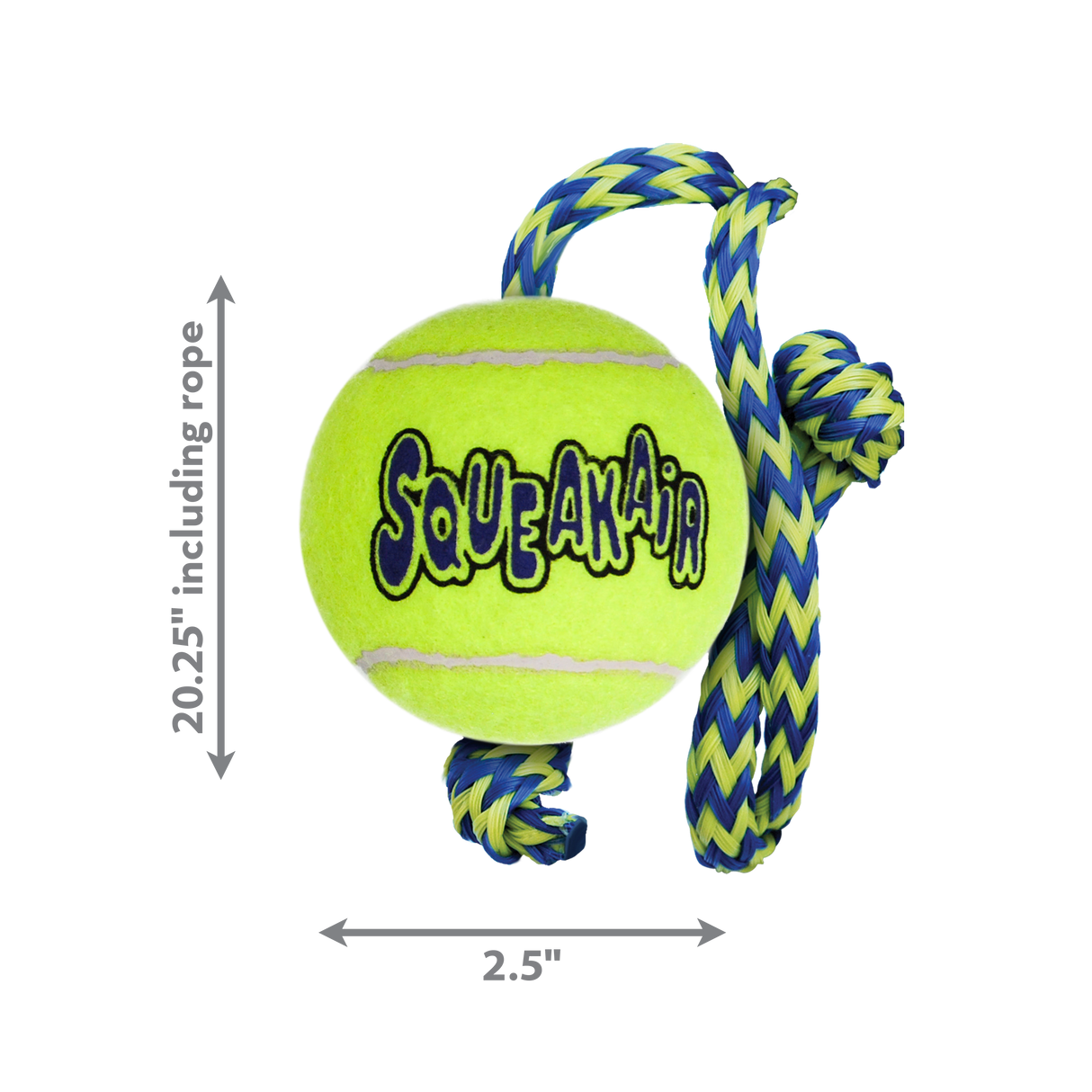 KONG SqueakAir Ball with Rope Medium