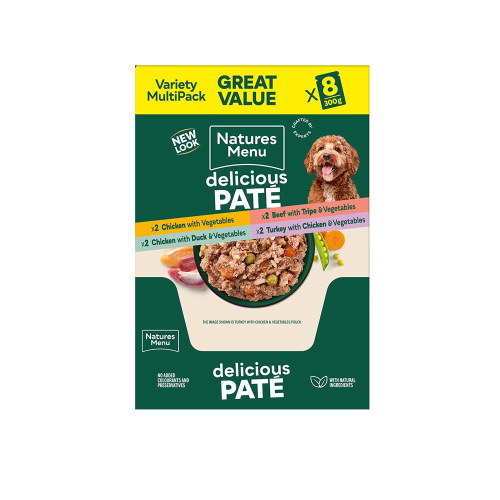 Natures Menu Adult Mixed Dog Food Pouches - 8 x 300G