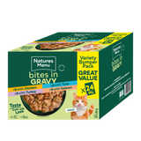 Natures Menu Bites in Gravy Multipack Wet Cat Food Pouches - 24 x 85g
