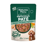 Natures Menu Chicken & Duck Wet Dog Food Pouches - 8 x 300G
