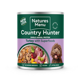 Natures Menu Country Hunter Meals Turkey & Cranberry Wet Dog Food Cans - 6 x 600g