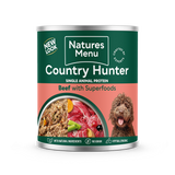 Natures Menu Country Hunter Meals Beef Wet Dog Food Cans - 6 x 600g