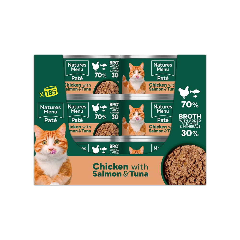 Natures Menu Especially for Cats Chicken with Salmon & Tuna Wet Cat Food Cans - 18 x 85g