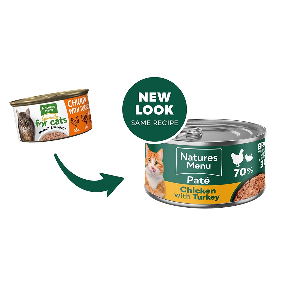 Natures Menu Especially for Cats Chicken & Turkey Wet Cat Food Cans - 18 x 85g