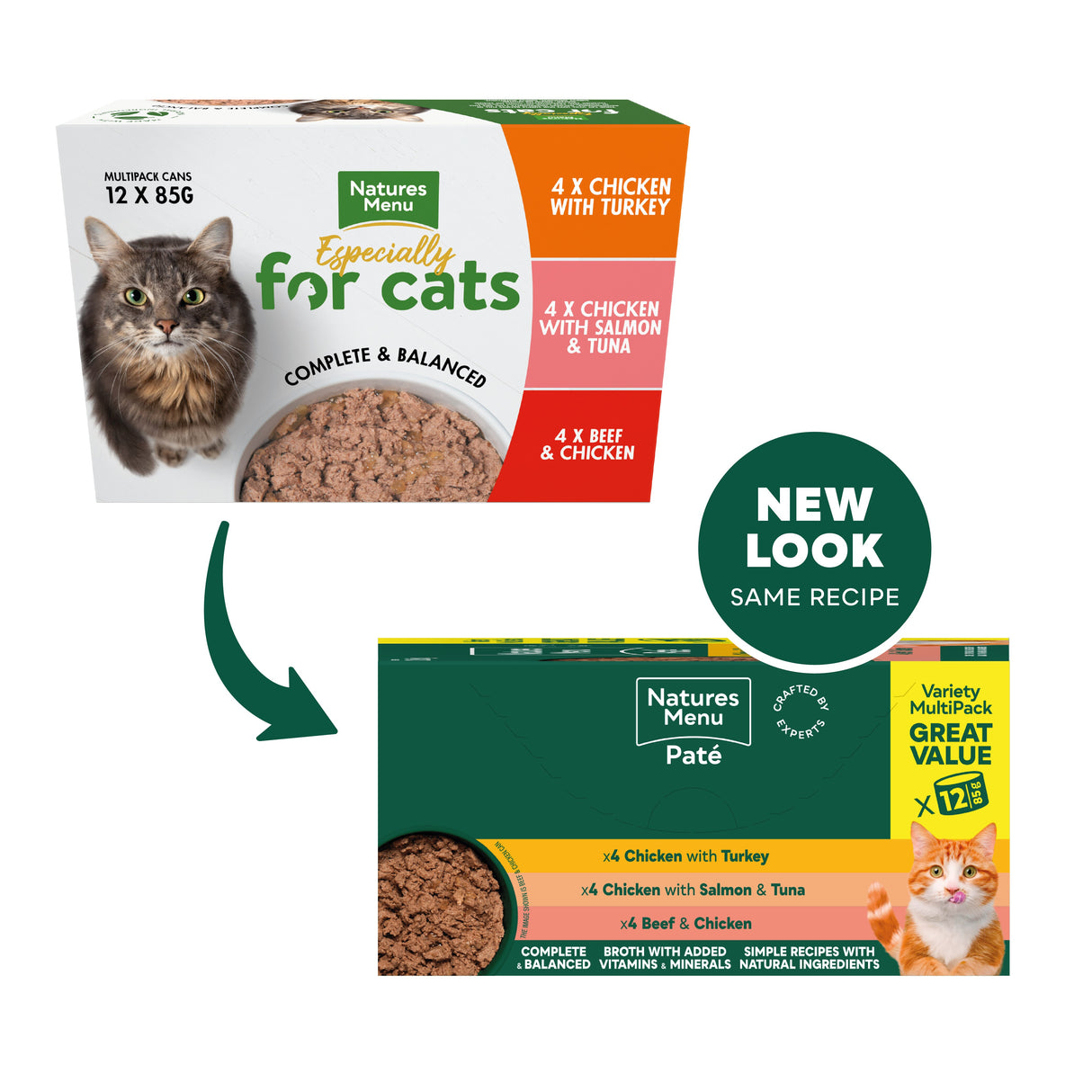 Natures Menu Especially for Cats Multipack Wet Cat Food Cans - 12 x 85g