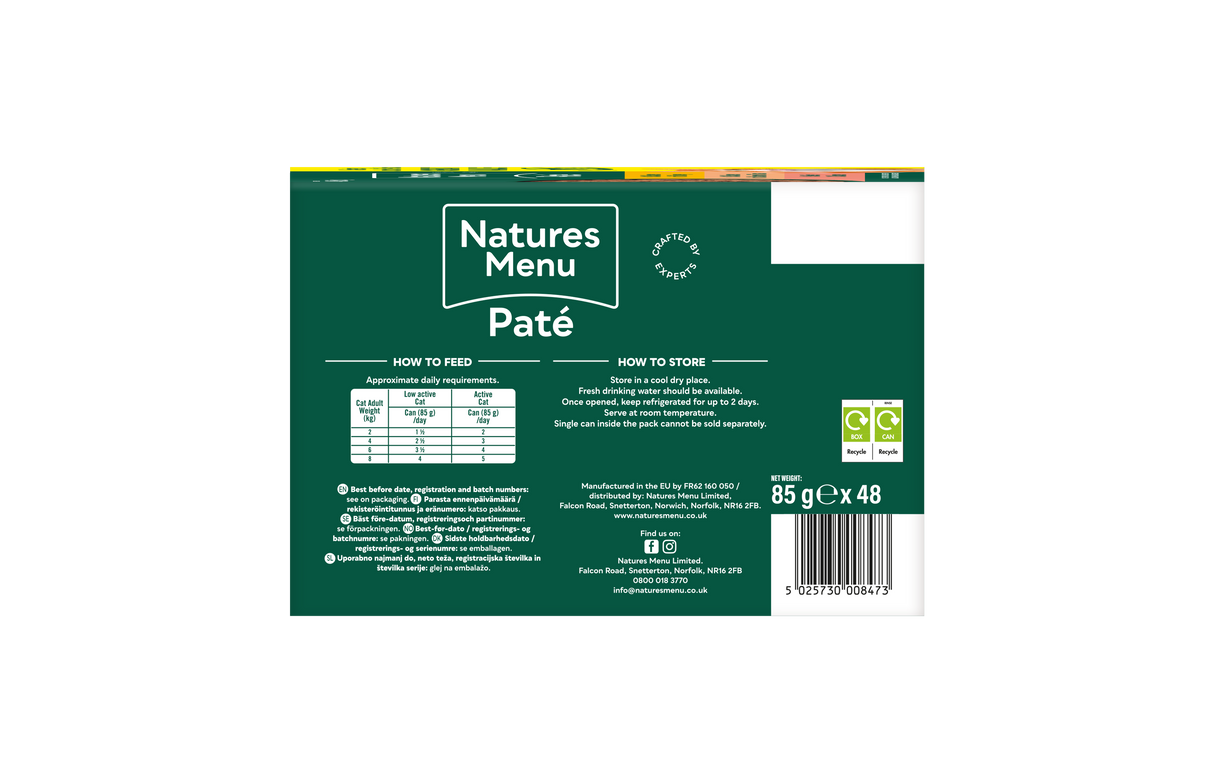 Natures Menu Especially for Cats Multipack Wet Cat Food Cans - 48 x 85g