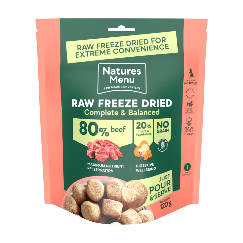 Natures Menu Freeze-Dried 80/20 Beef Dog Food - 120g