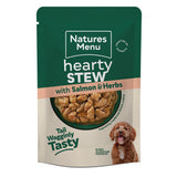 Natures Menu Hearty Stews Chunks in Gravy Salmon & Herbs Wet Dog Food Pouches - 8 x 100g