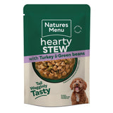 Natures Menu Hearty Stews Chunks in Gravy Turkey & Green Beans Wet Dog Food Pouches - 8 x 100g
