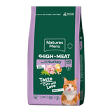Natures Menu High in Meat Grain Free Deboned Turkey Dry Cat Food - 3kg