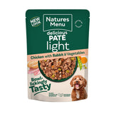 Natures Menu Light Chicken with Rabbit Wet Dog Food Pouches - 8 x 300G