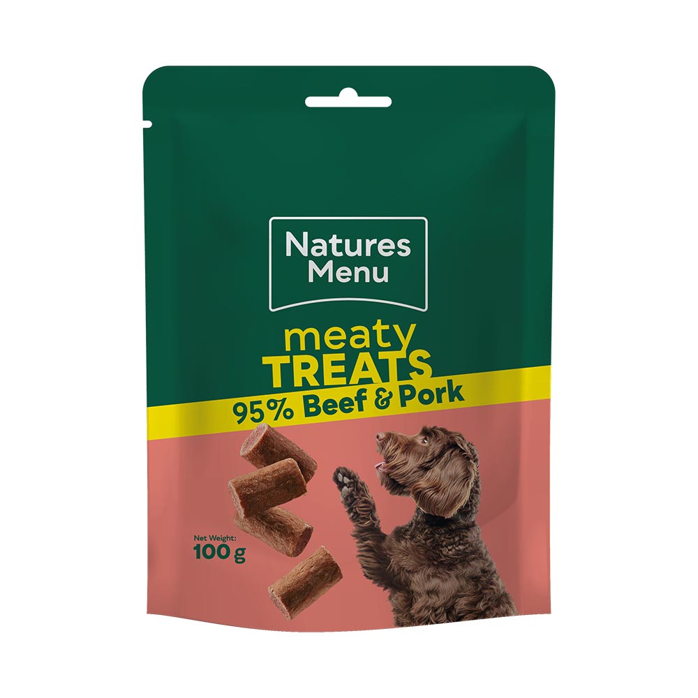 Natures Menu Meaty Treats Beef Dog Treats - 100g