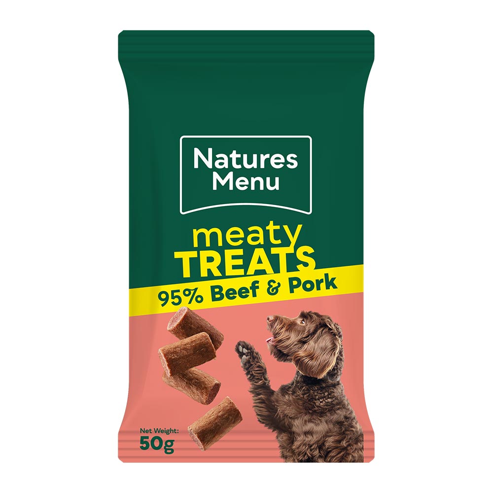 Natures Menu Meaty Treats Beef Dog Treats - 50g