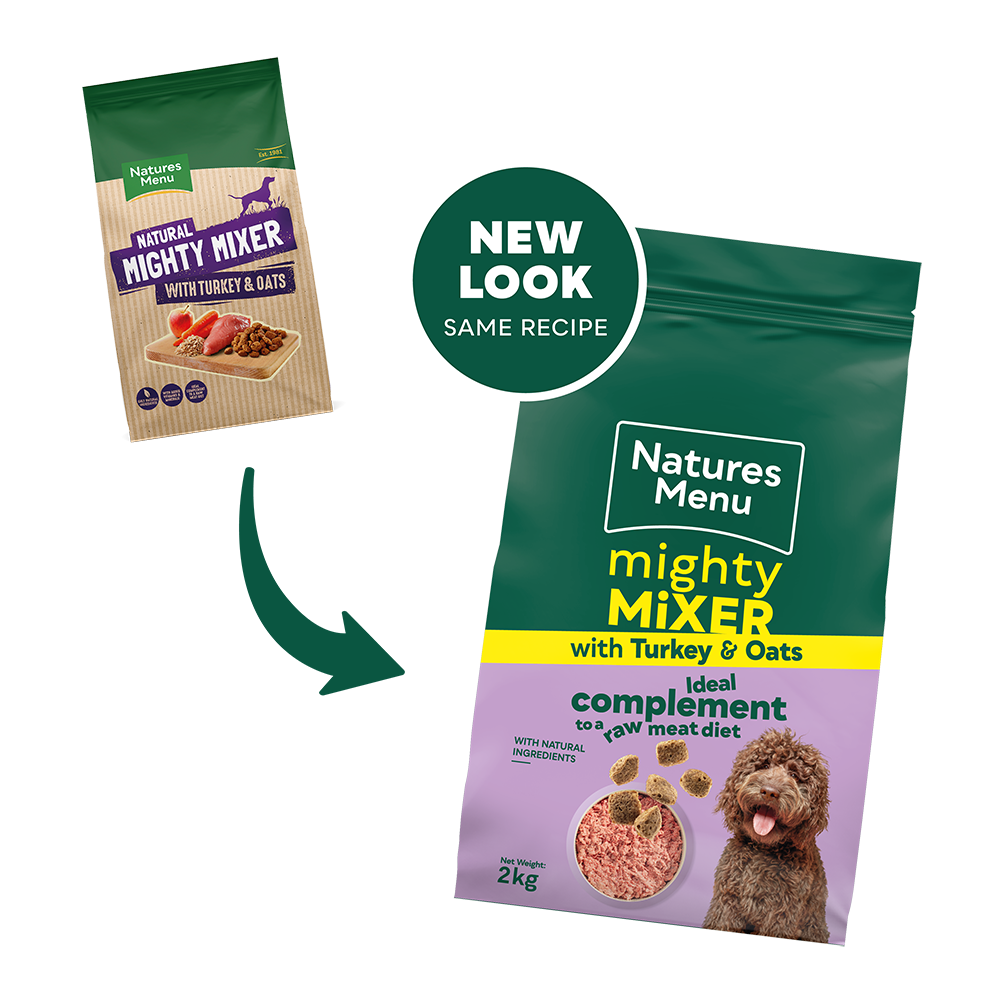 Natures Menu Mighty Mixer with Turkey & Oats Dog Food - 2kg