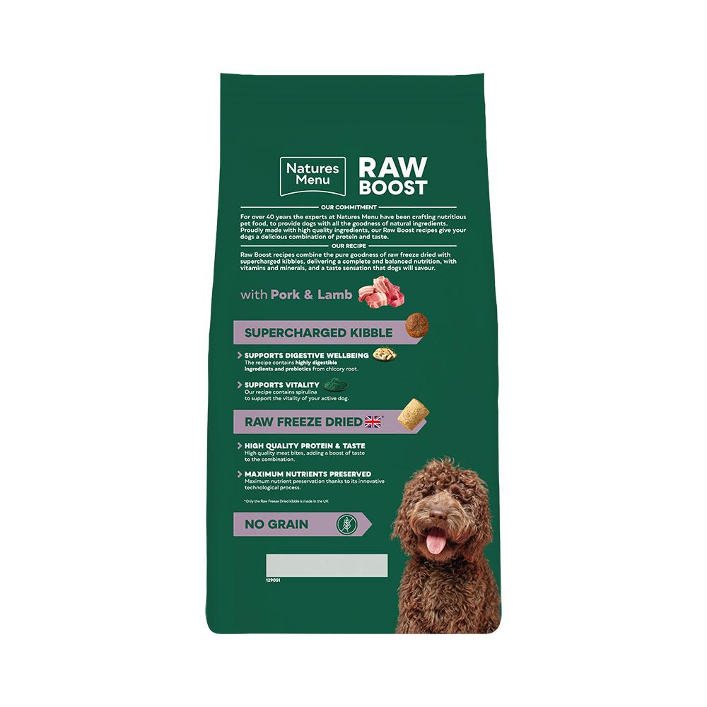 Natures Menu Raw Boost with Pork and Lamb Adult Dog Food 1.5kg