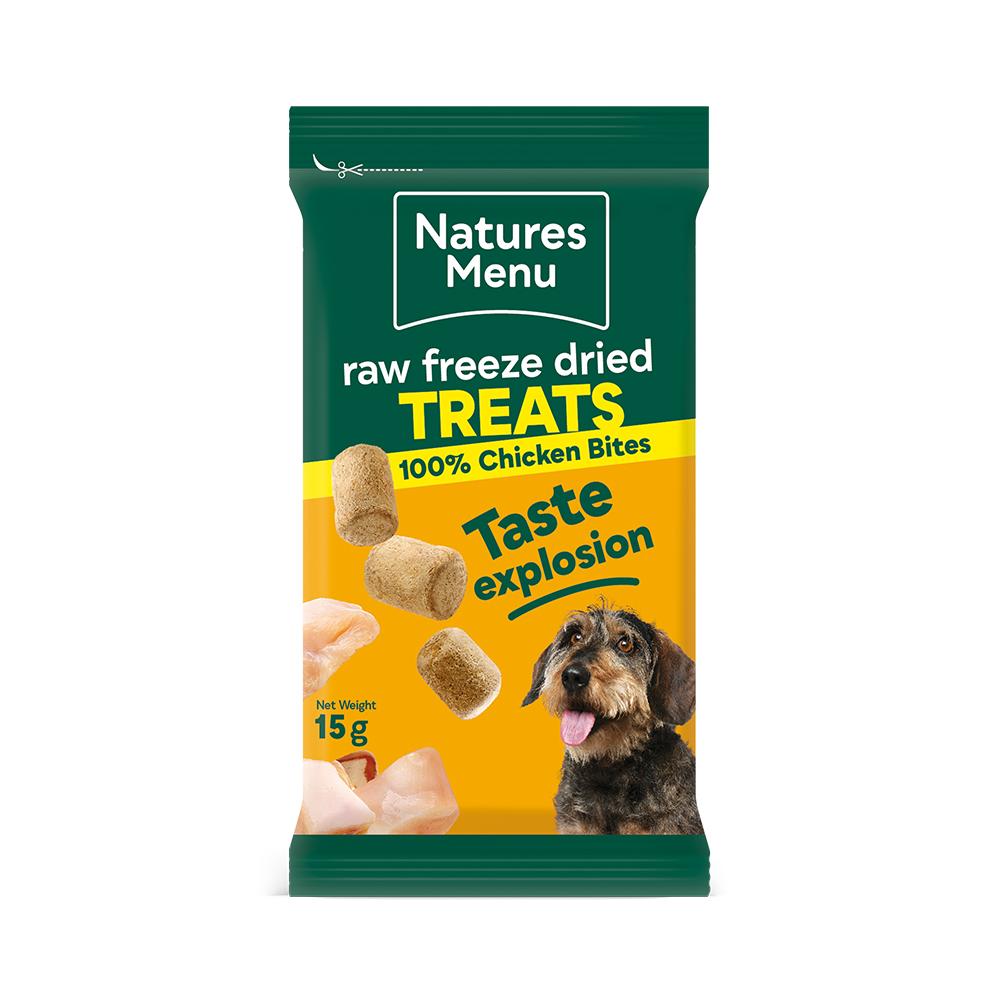 Natures Menu Raw Freeze Dried Chicken Dog Treats - 15g
