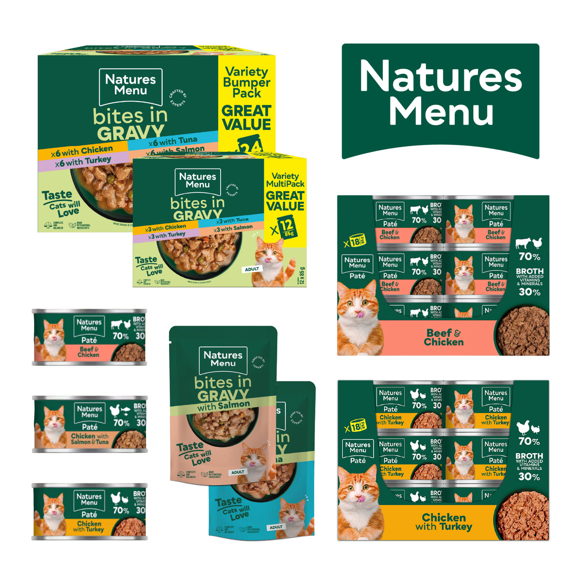 Natures Menu Wet Cat Food – Pouches & Tins
