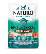 Naturo Adult Grain & Gluten Free Duck with Chicken in Herb Gravy Wet Dog Food - 12 x 100g