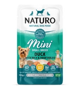 Naturo Adult Mini Duck, Rice & Veg Wet Dog Pouches - 8x150g