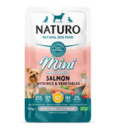 Naturo Adult Mini Salmon, Rice & Veg Wet Dog Pouches - 8x150g