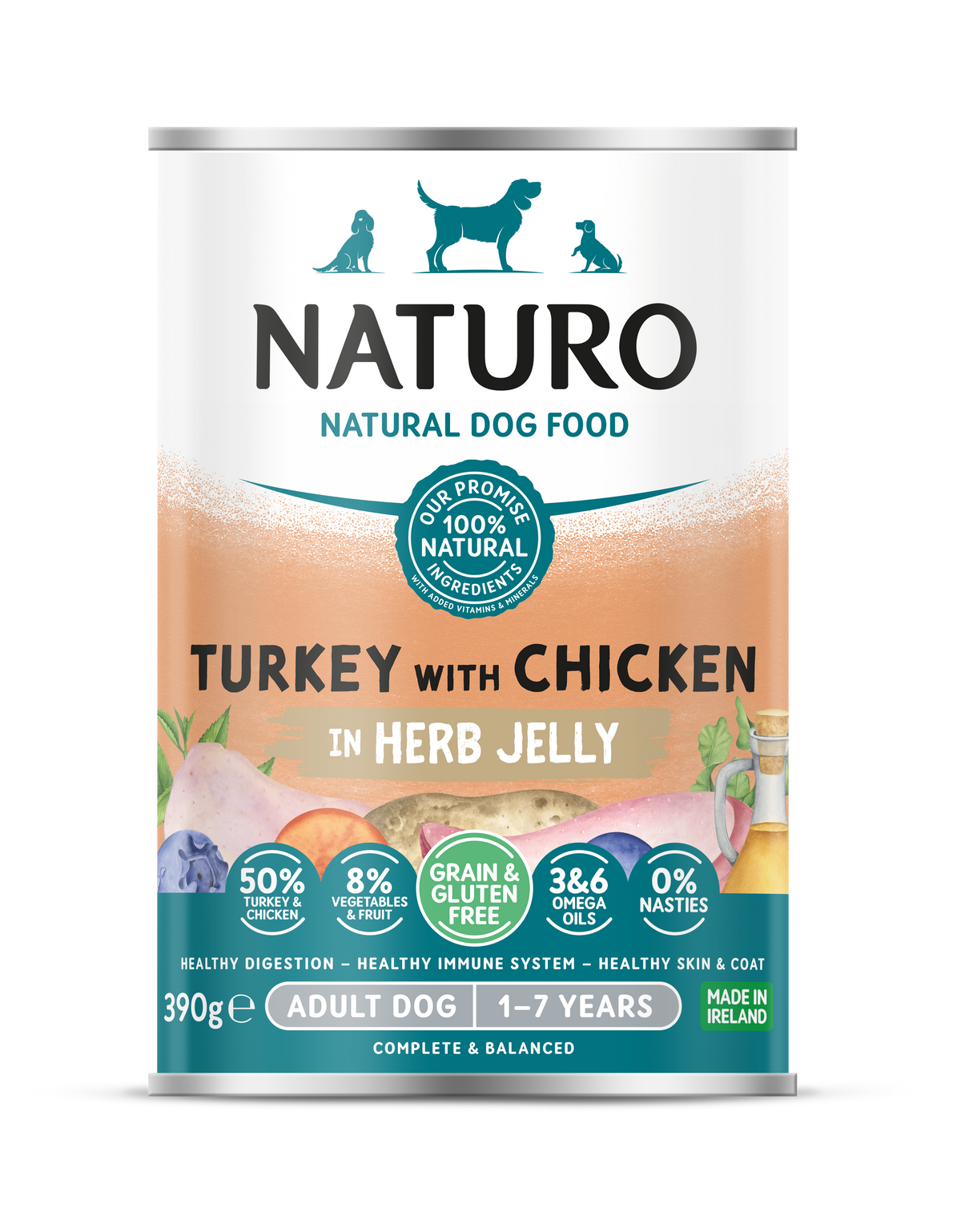 Naturo Natural Wet Dog Food – Adult & Senior Cans