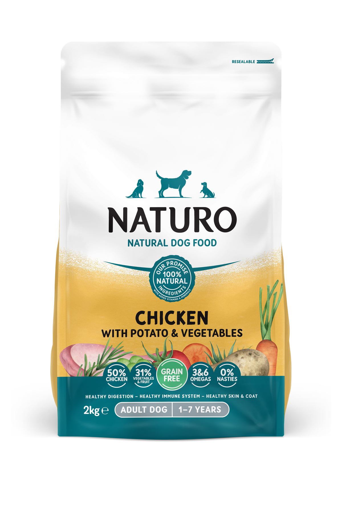 Naturo Dry Dog Food Chicken & Potato - 2kg