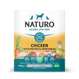 Naturo Grain Free Adult Dog Chicken & Potato Food Tray - 7 x 400g