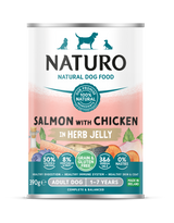 Naturo Grain & Gluten Free Salmon With Chicken In Jelly Wet Adult Dog Food - 12 x 390g