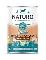 Naturo Senior Dog Grain & Gluten Free Turkey With Chicken In a Herb Gravy - 12 x 390g