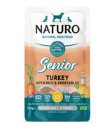 Naturo Senior Turkey, Rice & Veg Wet Dog Pouches - 8x150g