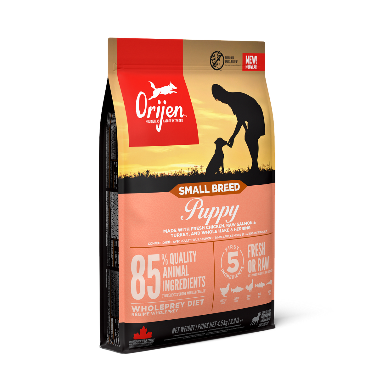 Orijen Small Breed Puppy Dry Food - 4.5kg