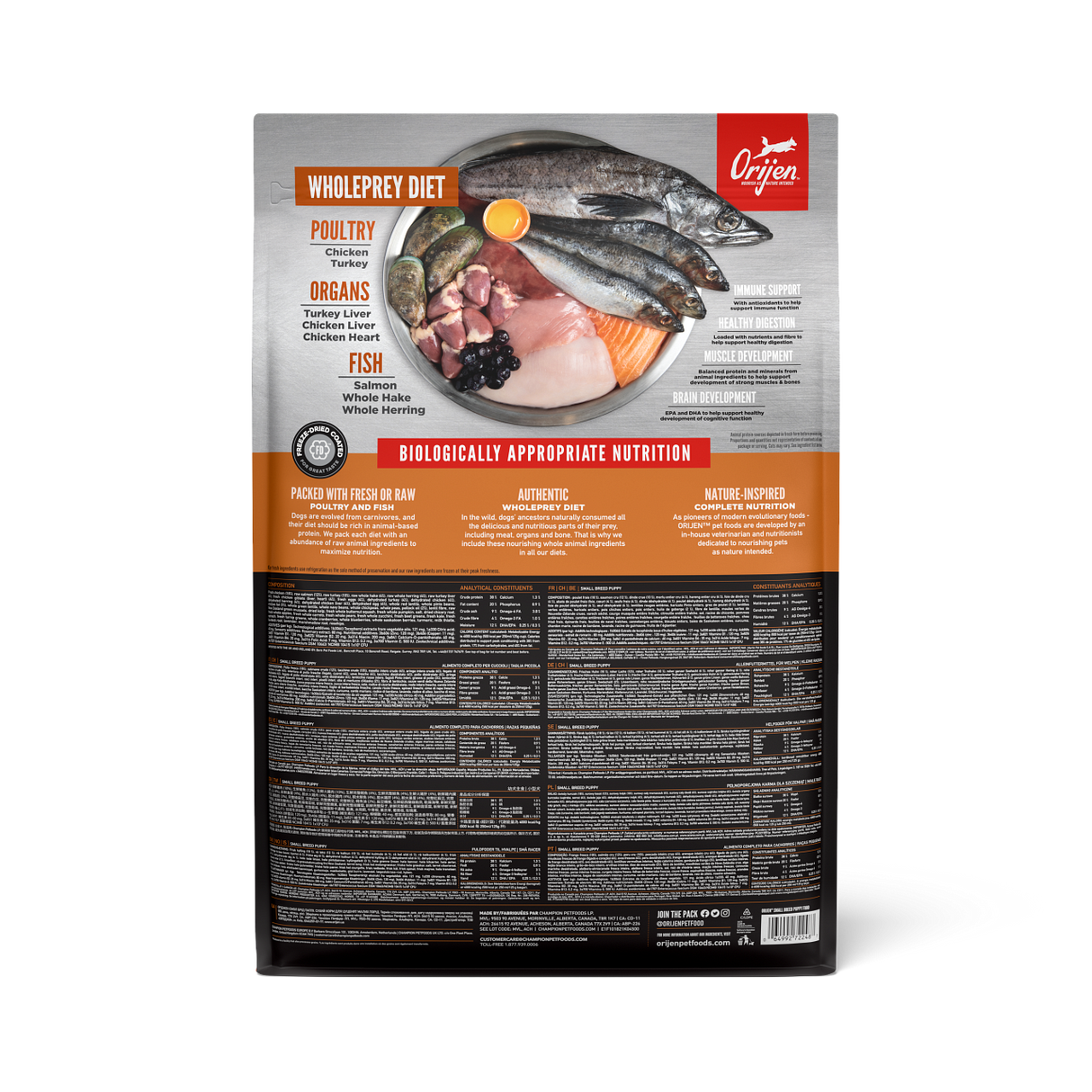 Orijen Small Breed Puppy Dry Food - 4.5kg