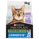 Pro Plan Senior 7+ Neutered Longevis Turkey Dry Cat Food - 3kg