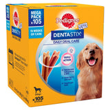 Pedigree Dentastix Daily Adult Large Dog Treats 105 x Dental Sticks - 4.05kg