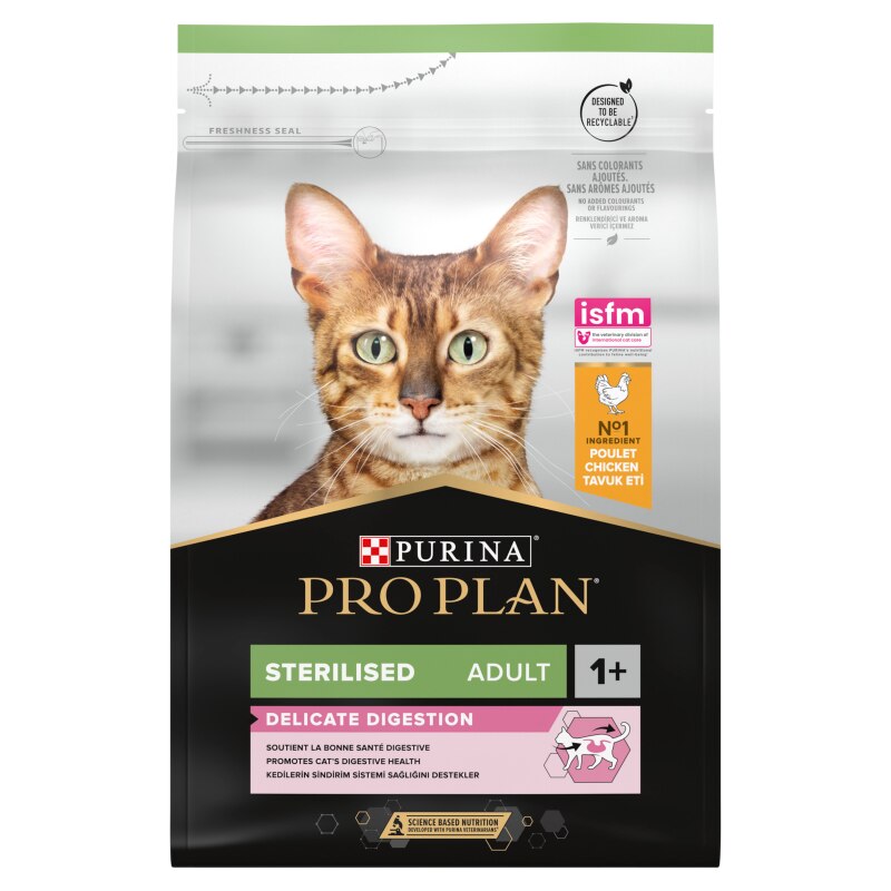 Pro Plan Neutered Delicate Digestion Chicken Dry Cat Food - 3kg