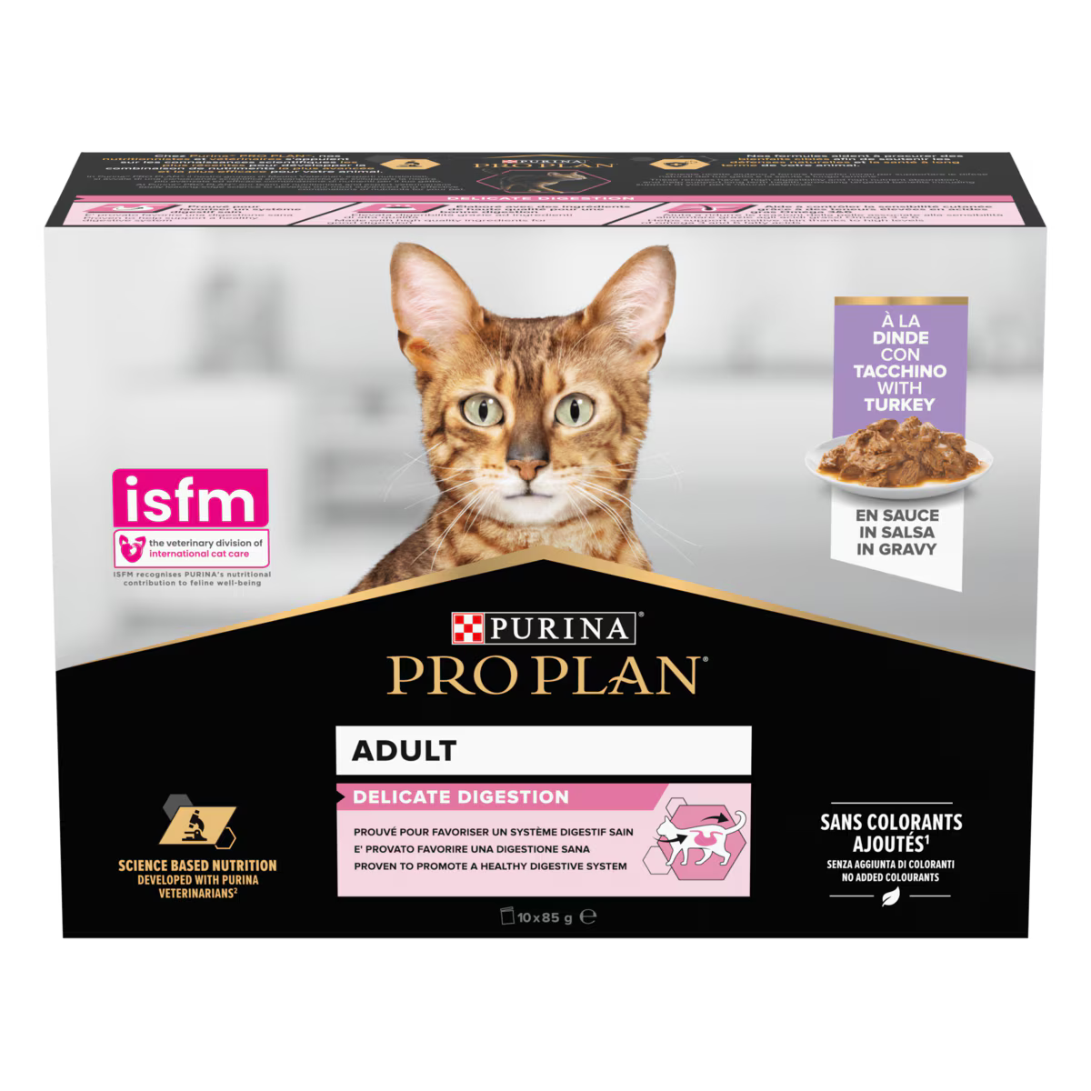 Pro Plan Delicate Digestion Turkey Wet Cat Food - 10 x 85g