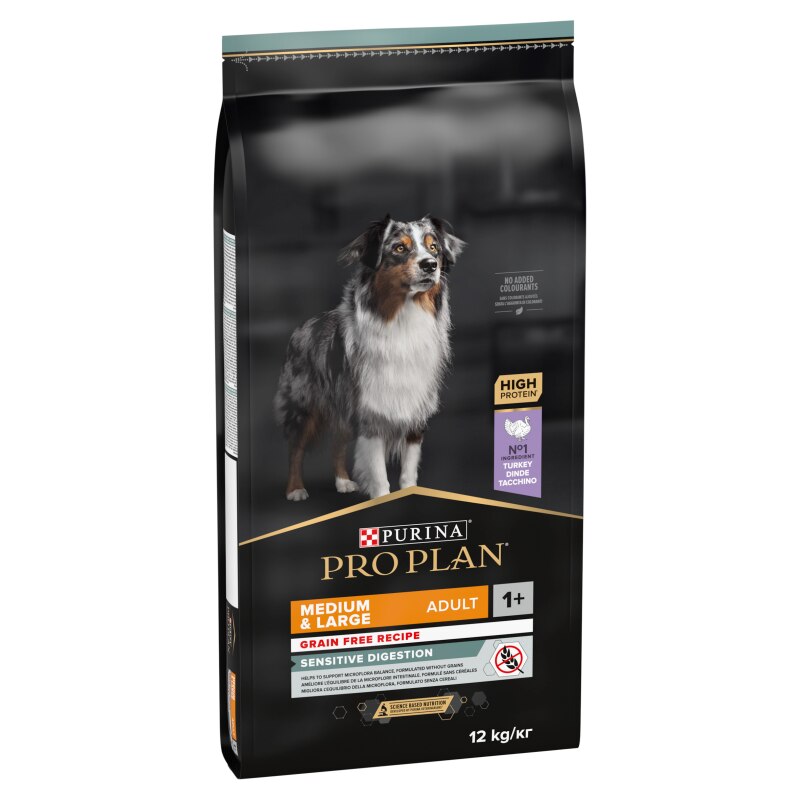 Pro Plan Grain Free Sensitive Digestion Turkey Dry Dog Food - 12kg