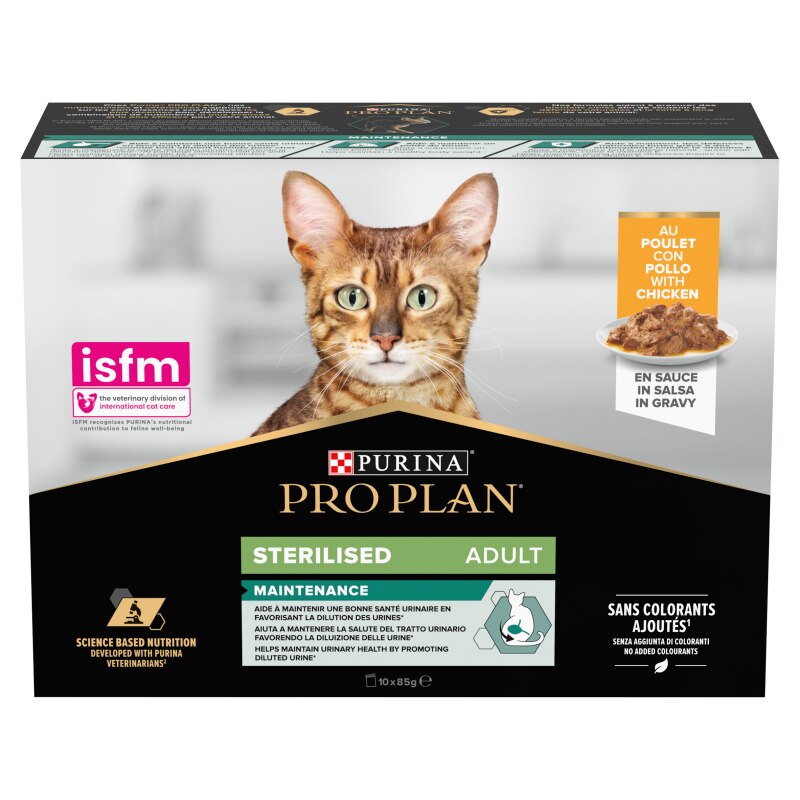 Pro Plan NutriSavour Neutered Chicken Wet Cat Food - 10 x 85g