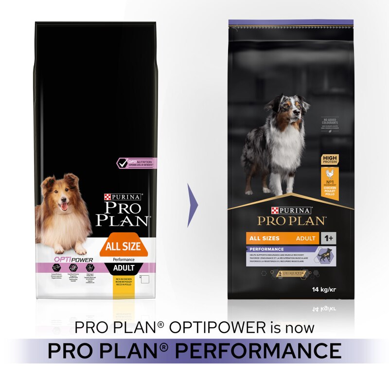 Pro Plan All Sizes Performance Chicken Dry Dog Food - 14kg