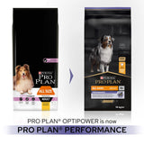 Pro Plan All Sizes Performance Chicken Dry Dog Food - 14kg