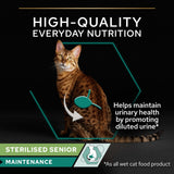 Pro Plan Senior 7+ Sterilised Maintenance with Turkey in Gravy Wet Cat Food Pouches - 10 x 85g