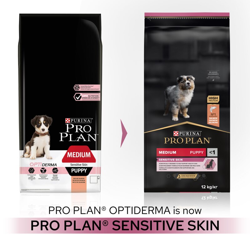 Pro Plan Medium Puppy Sensitive Skin Salmon Dry Dog Food - 3kg