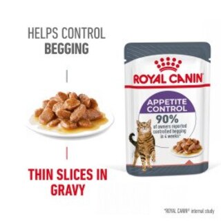Royal Canin Adult Appetite Control Wet Cat Food Pouches in Gravy - 12 x 85g