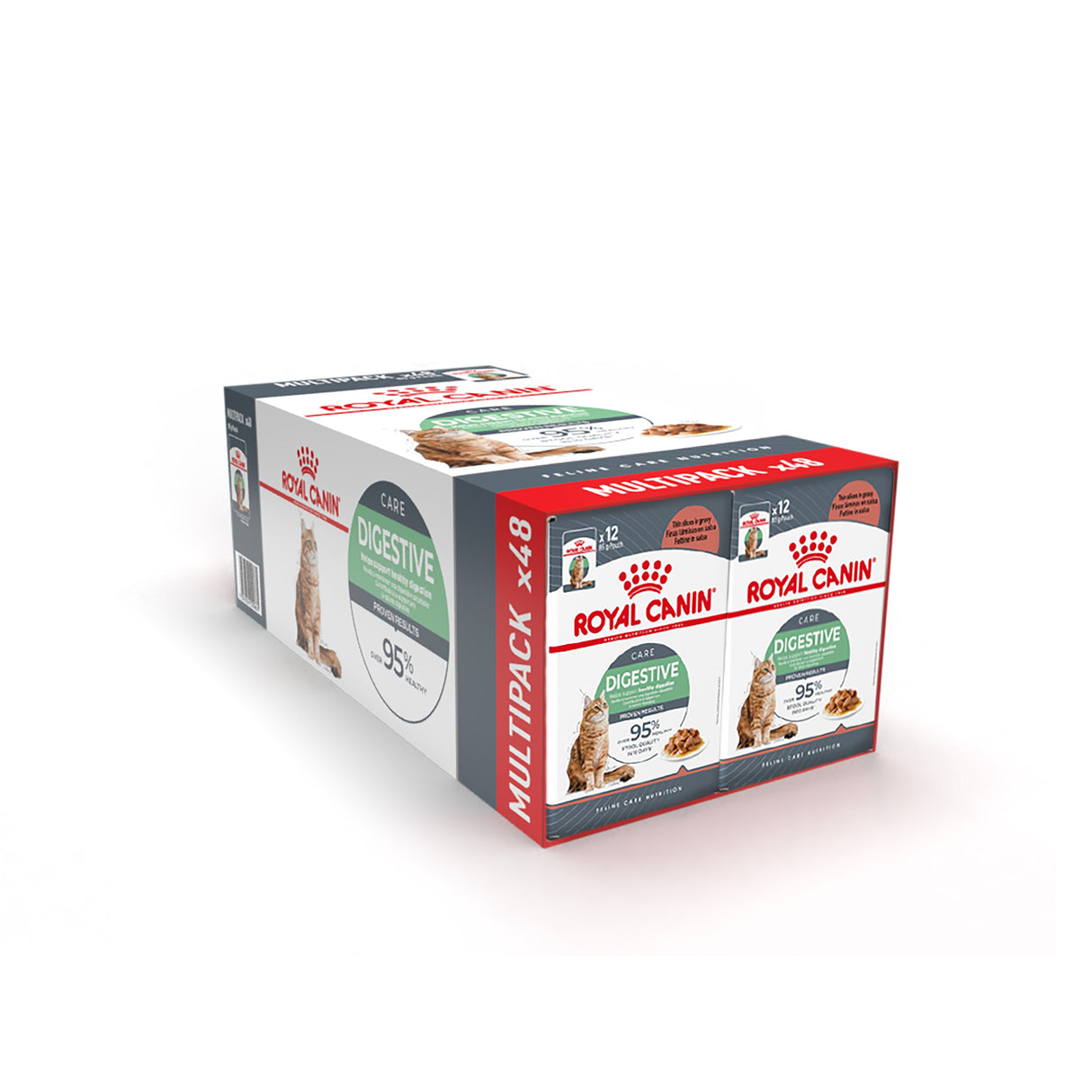 Royal Canin Adult Digest Sensitive Care in Gravy Wet Cat Food Pouches - 48 x 85g