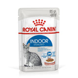 Royal Canin Indoor Sterilised In Gravy Adult Wet Cat Food Pouches - 12 x 85g